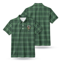 McDonald Lord of the Isles Hunting Tartan Crest Birdseye Mesh Polo Shirt