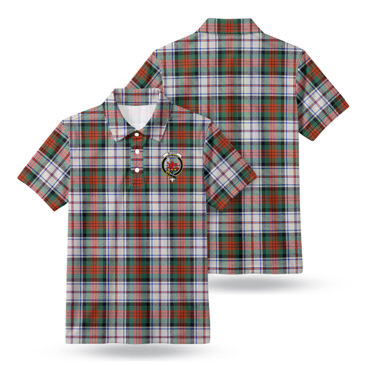 McDuff Dress Ancient Tartan Crest Birdseye Mesh Polo Shirt