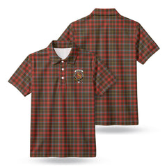McIntosh Hunting Weathered Tartan Crest Birdseye Mesh Polo Shirt
