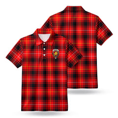 McIver Modern Tartan Crest Birdseye Mesh Polo Shirt