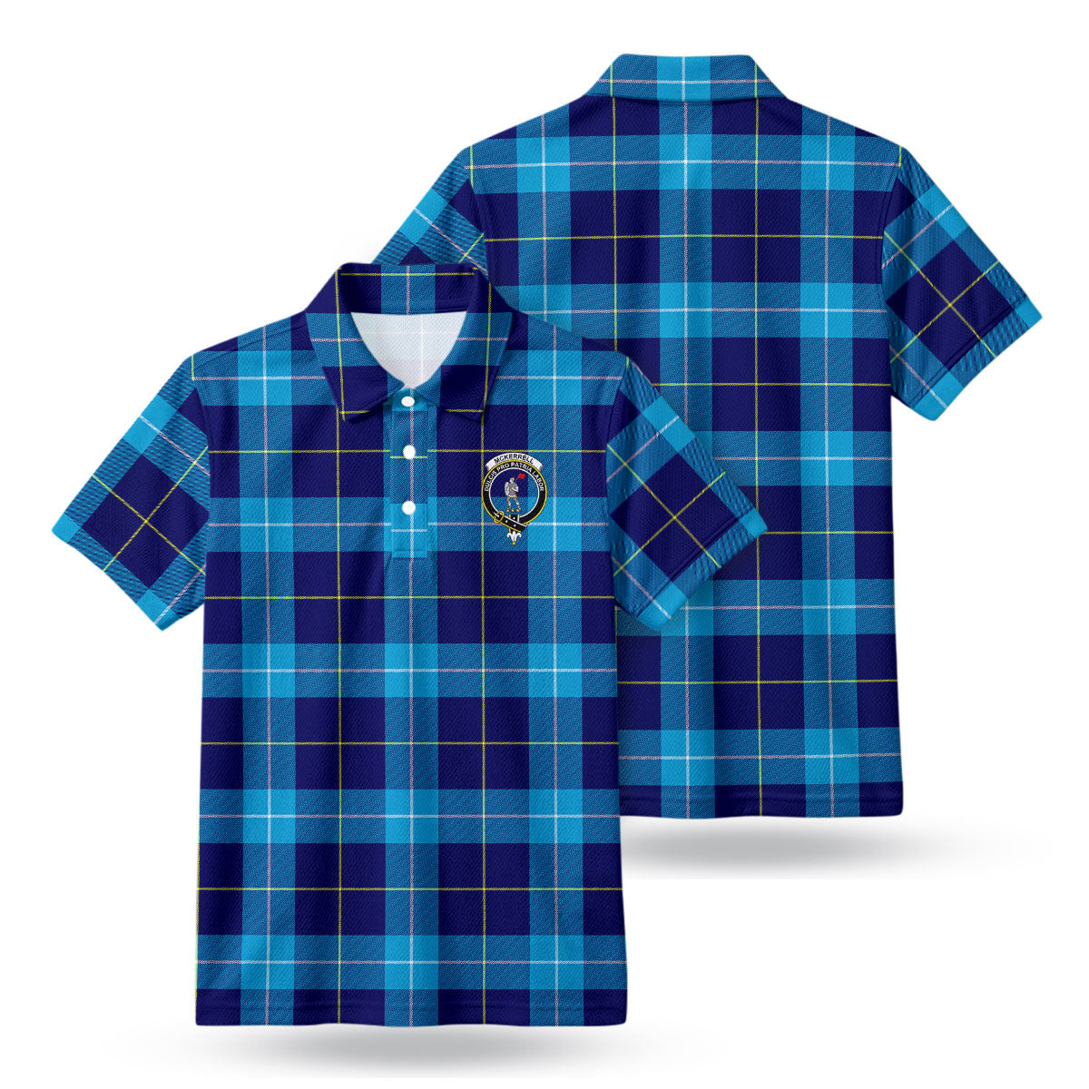 McKerrell Tartan Crest Birdseye Mesh Polo Shirt
