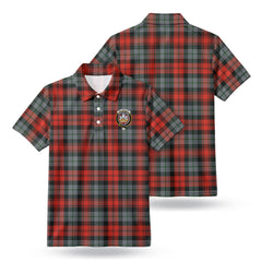 McLachlan Weathered Tartan Crest Birdseye Mesh Polo Shirt