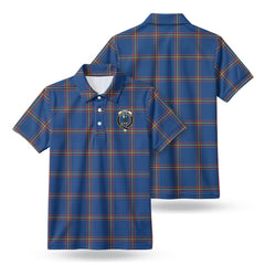 McLaine of Loch Buie Hunting Ancient Tartan Crest Birdseye Mesh Polo Shirt