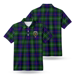 McThomas Modern Tartan Crest Birdseye Mesh Polo Shirt
