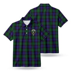 Mitchell Tartan Crest Birdseye Mesh Polo Shirt