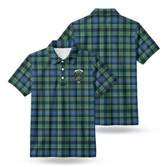 Mowat Ancient Tartan Crest Birdseye Mesh Polo Shirt