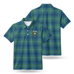Oliphant Ancient Tartan Crest Birdseye Mesh Polo Shirt