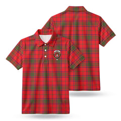 Ross Modern Tartan Crest Birdseye Mesh Polo Shirt