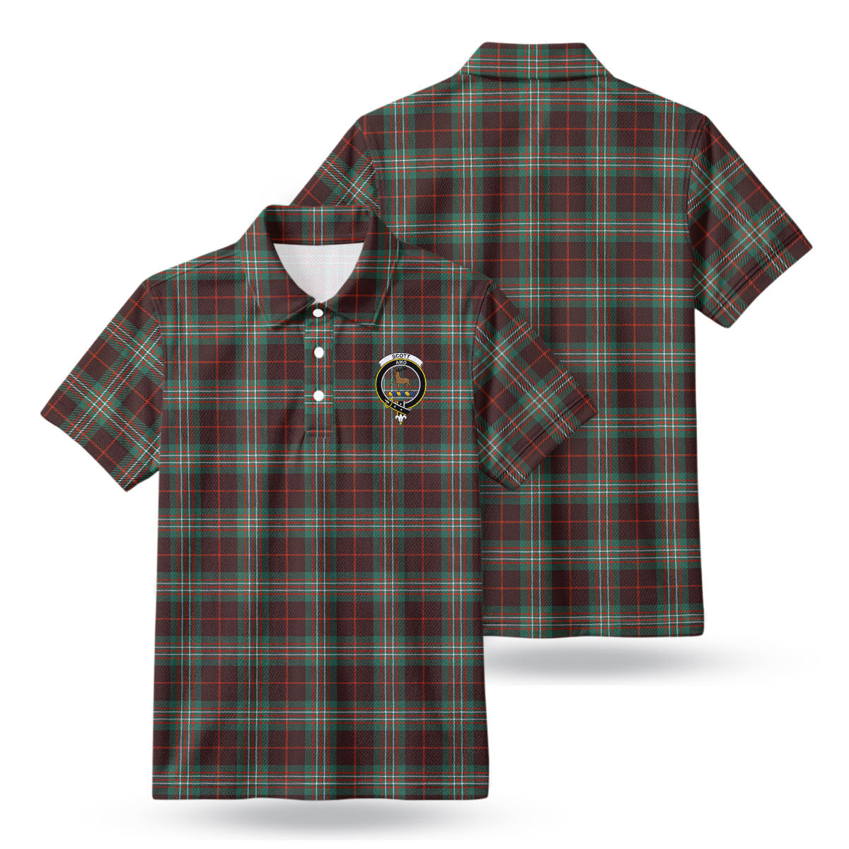 Scott Brown Ancient Tartan Crest Birdseye Mesh Polo Shirt