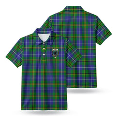 Turnbull Hunting Tartan Crest Birdseye Mesh Polo Shirt