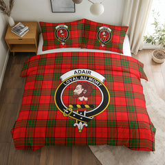Adair Modern Tartan Crest Bedding Set