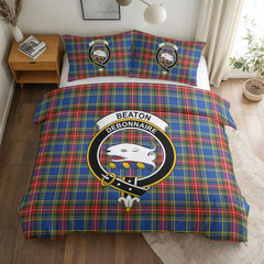 Beaton Modern Tartan Crest Bedding Set