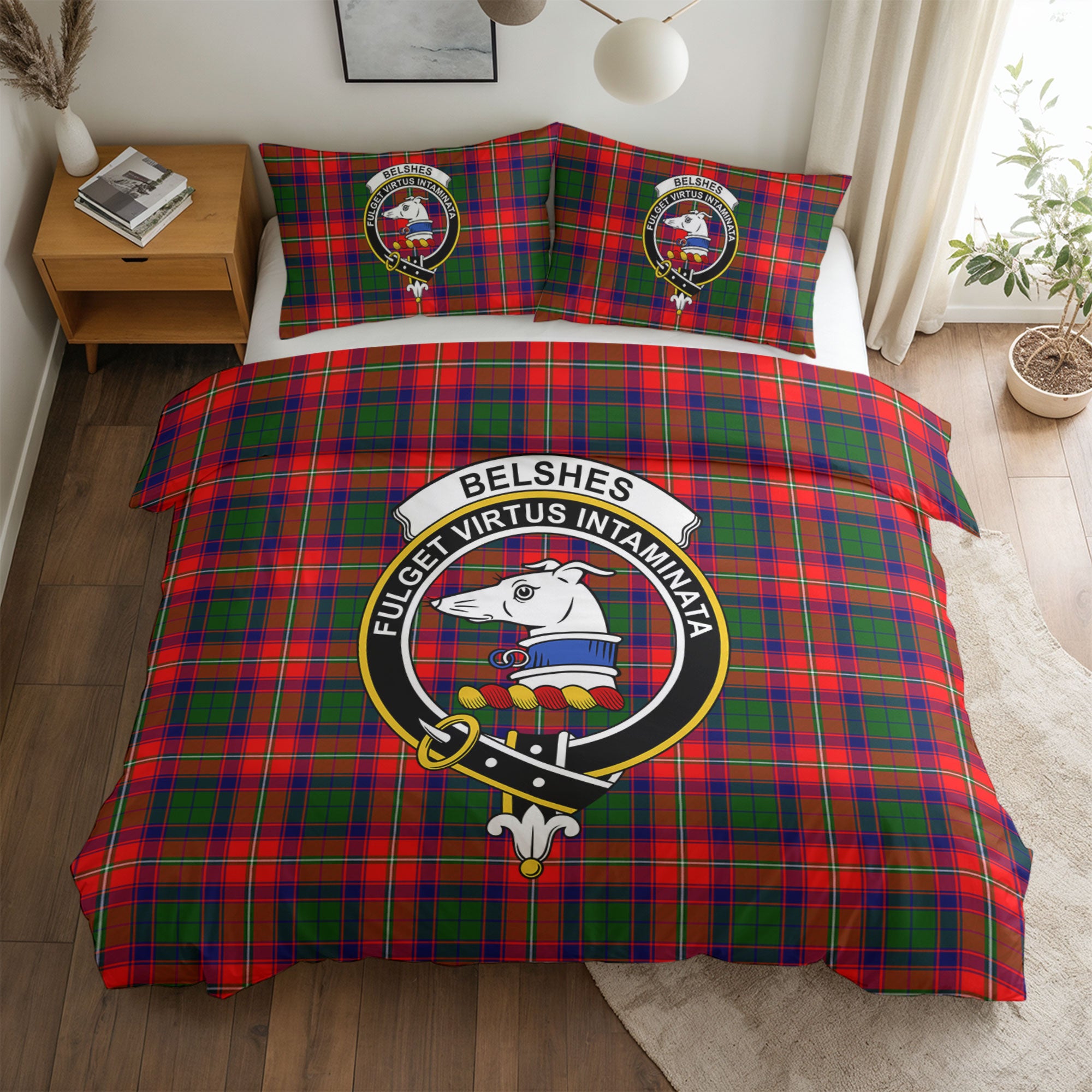 Belshes Tartan Crest Bedding Set