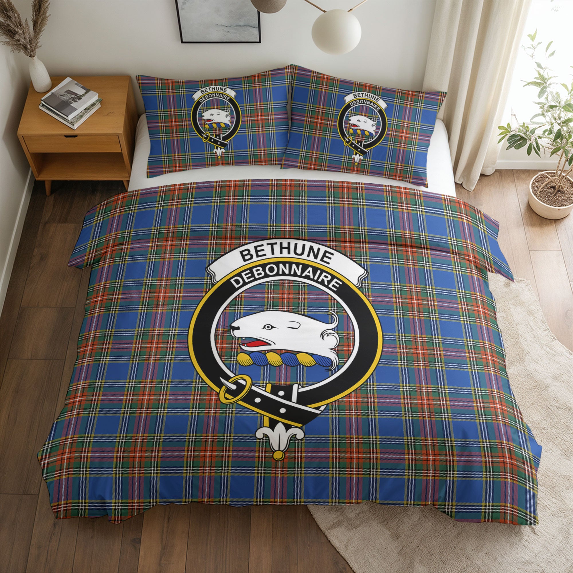 Bethune Ancient Tartan Crest Bedding Set