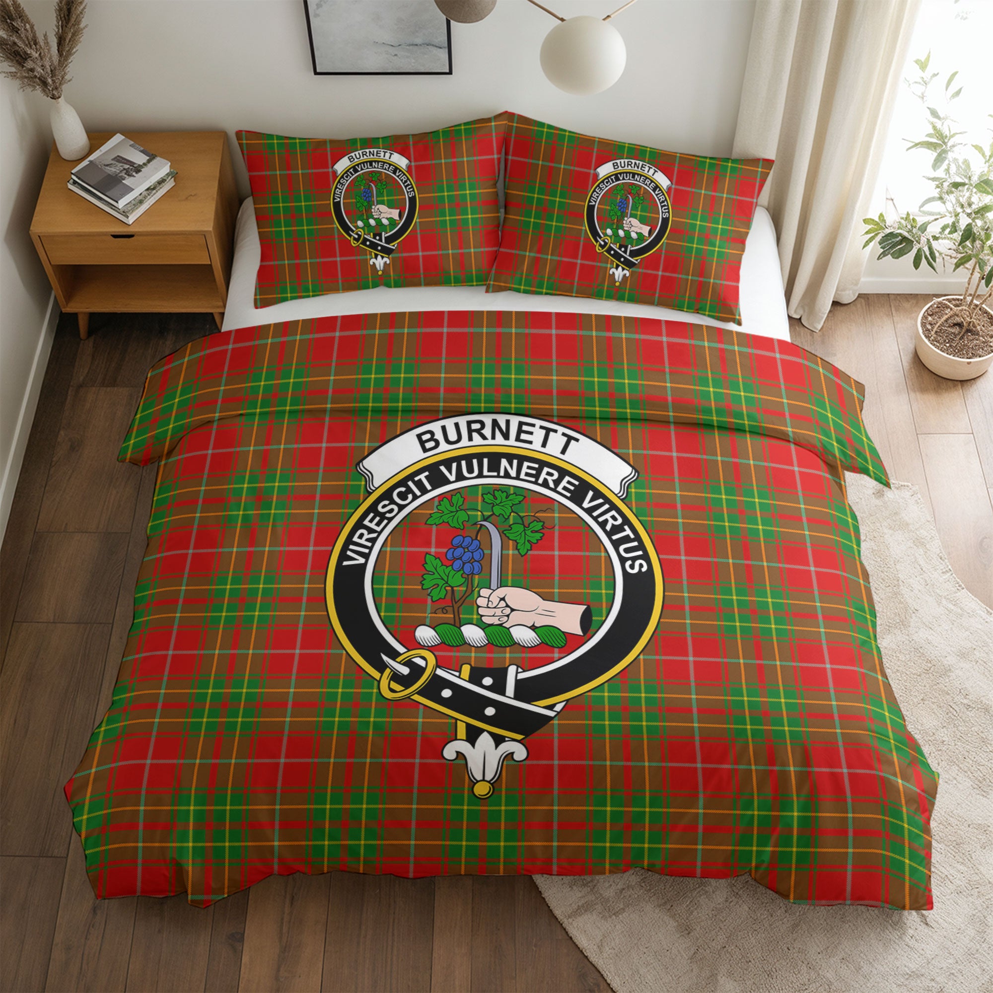 Burnett Ancient Tartan Crest Bedding Set