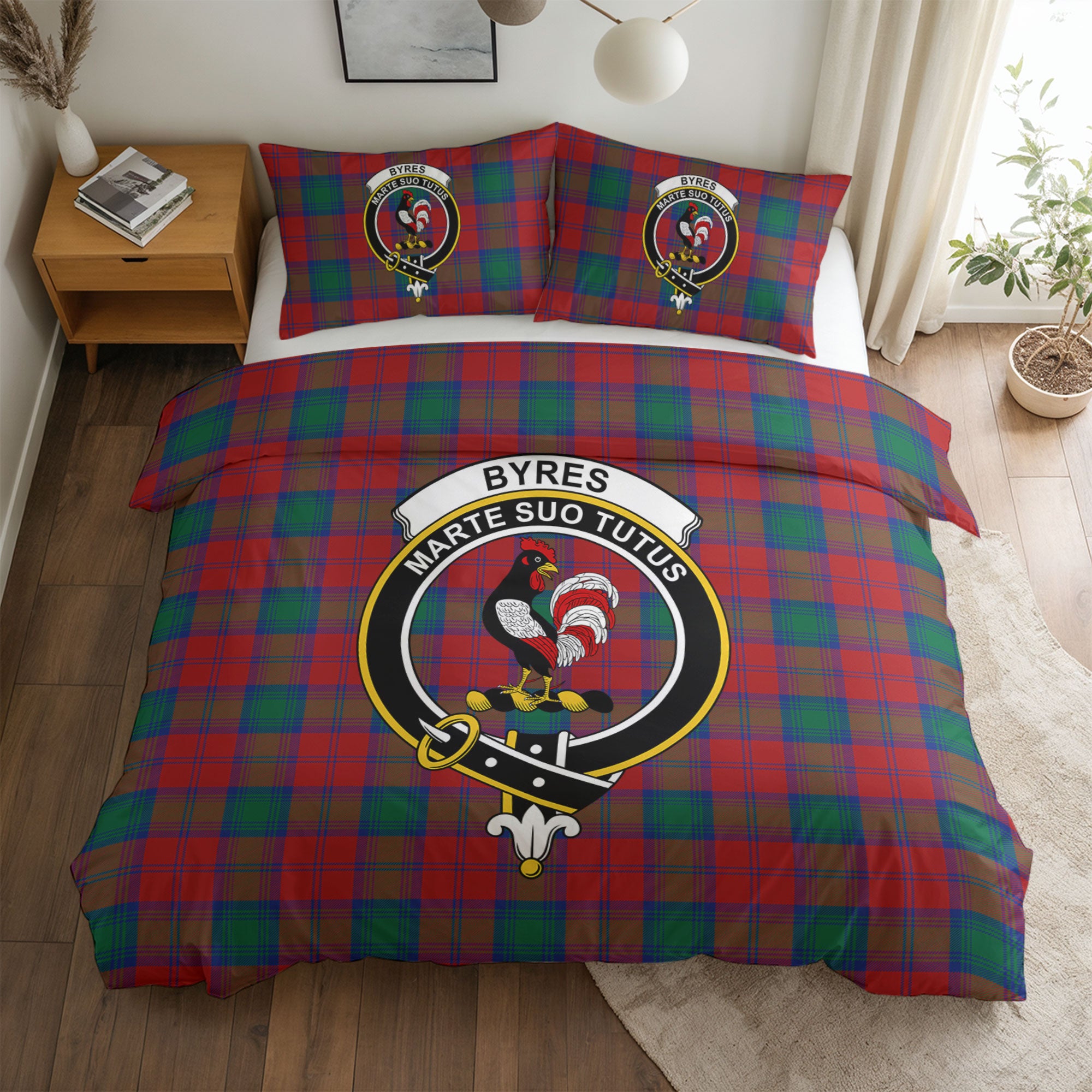 Byres Tartan Crest Bedding Set