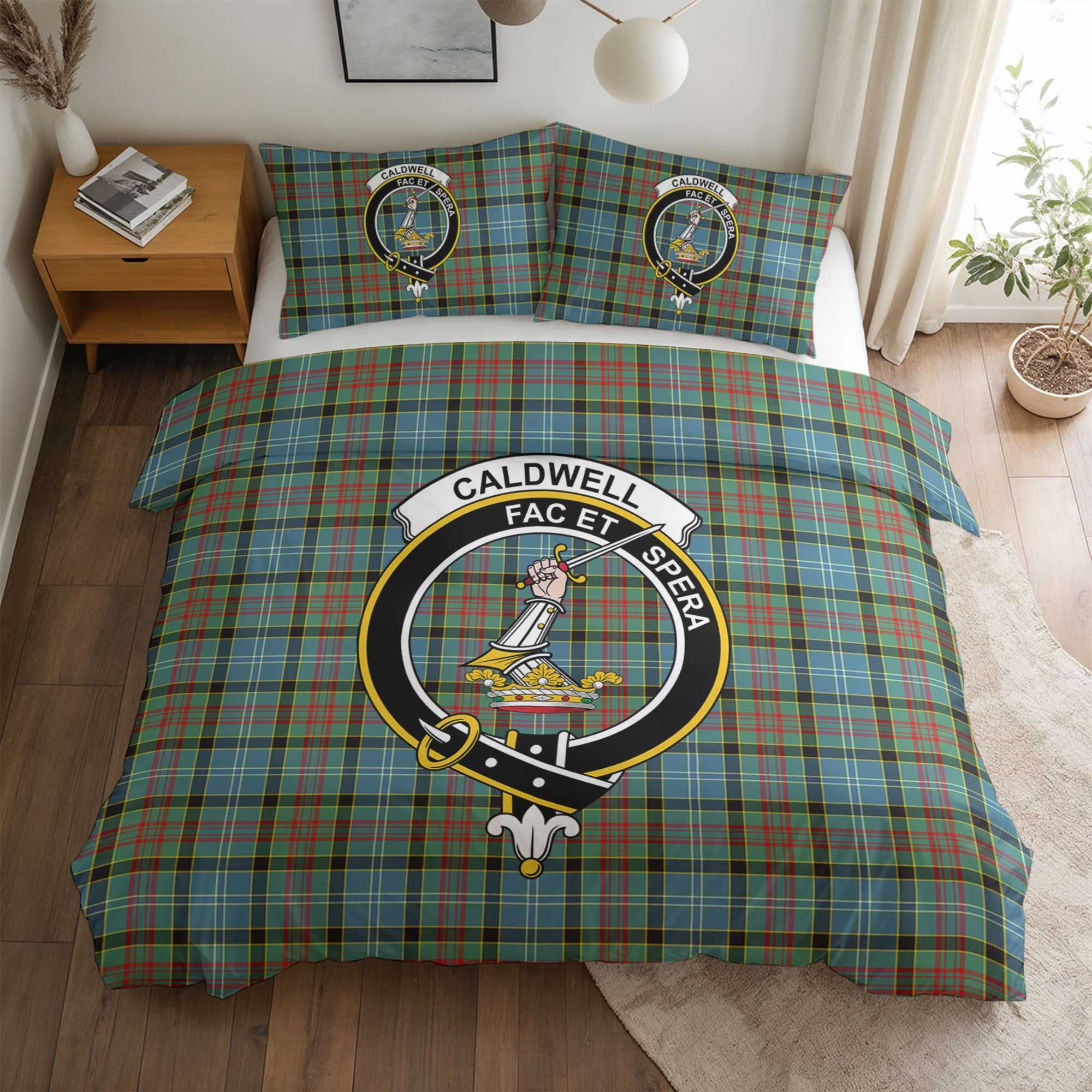 Caldwell Tartan Crest Bedding Set