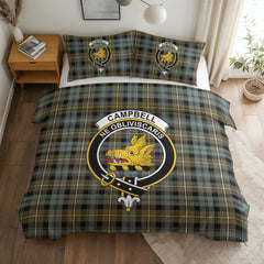 Campbell Argyll Weathered Tartan Crest Bedding Set