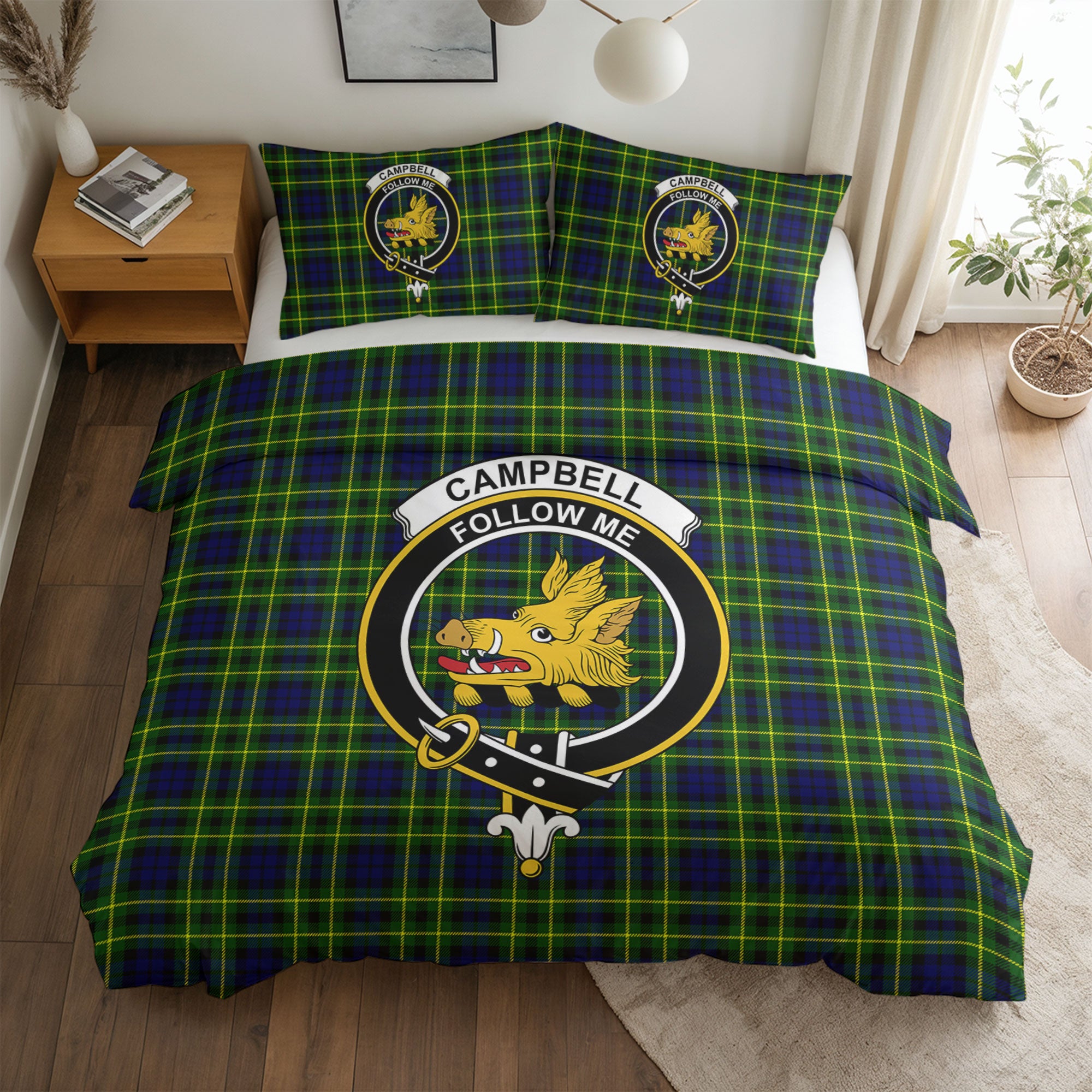Campbell of Breadalbane Modern Tartan Crest Bedding Set
