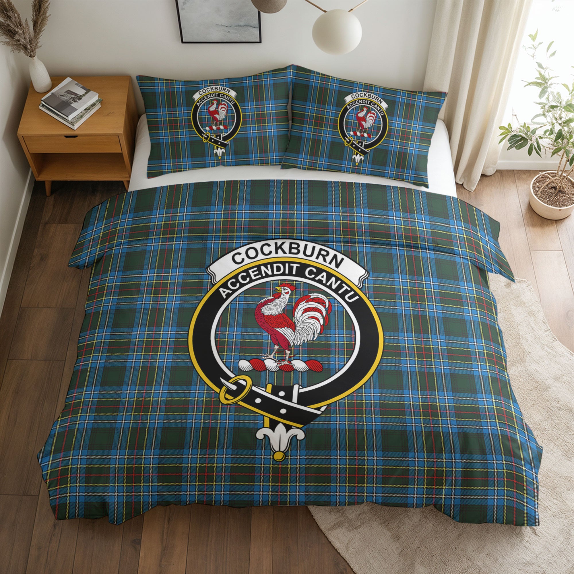 Cockburn Modern Tartan Crest Bedding Set