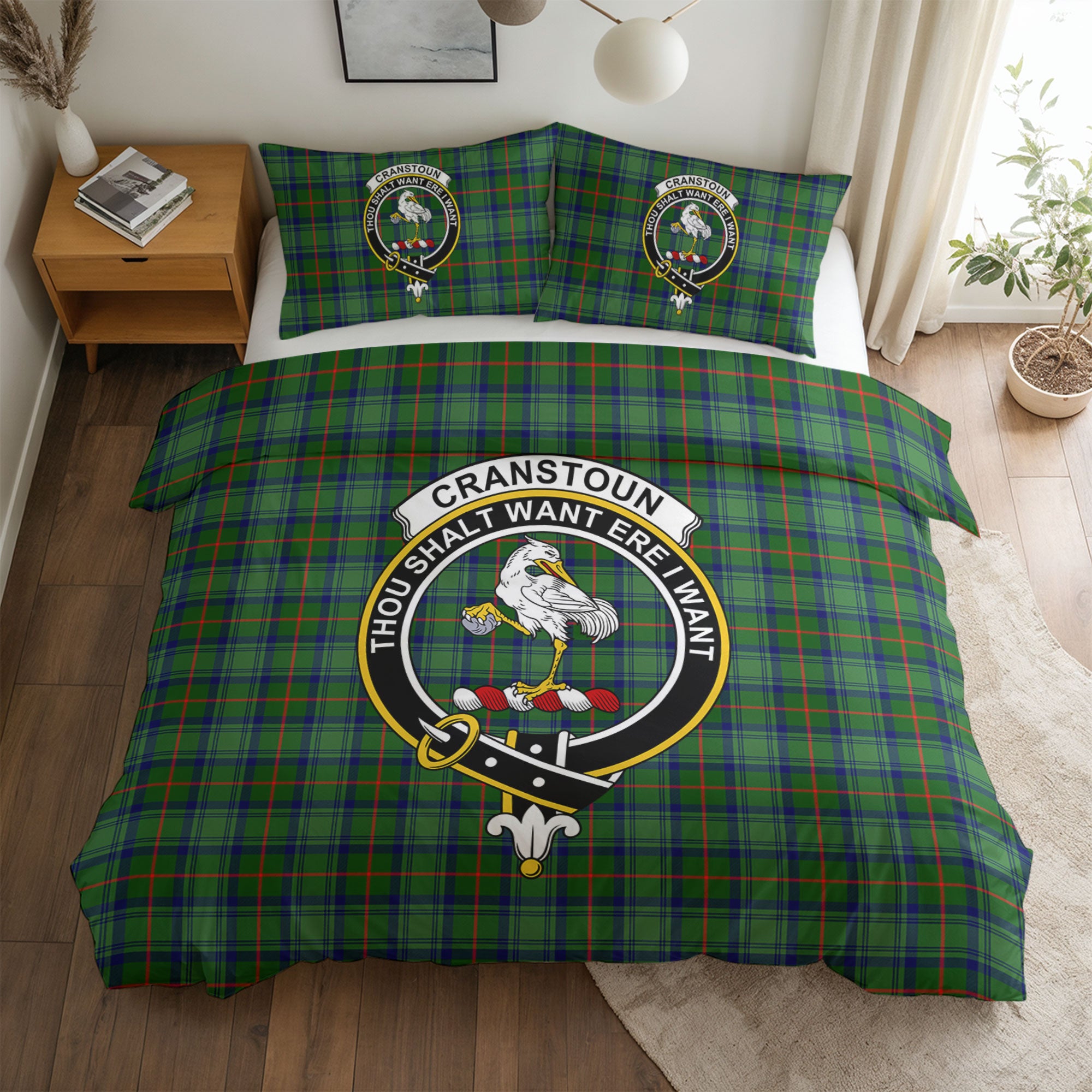 Cranstoun Tartan Crest Bedding Set
