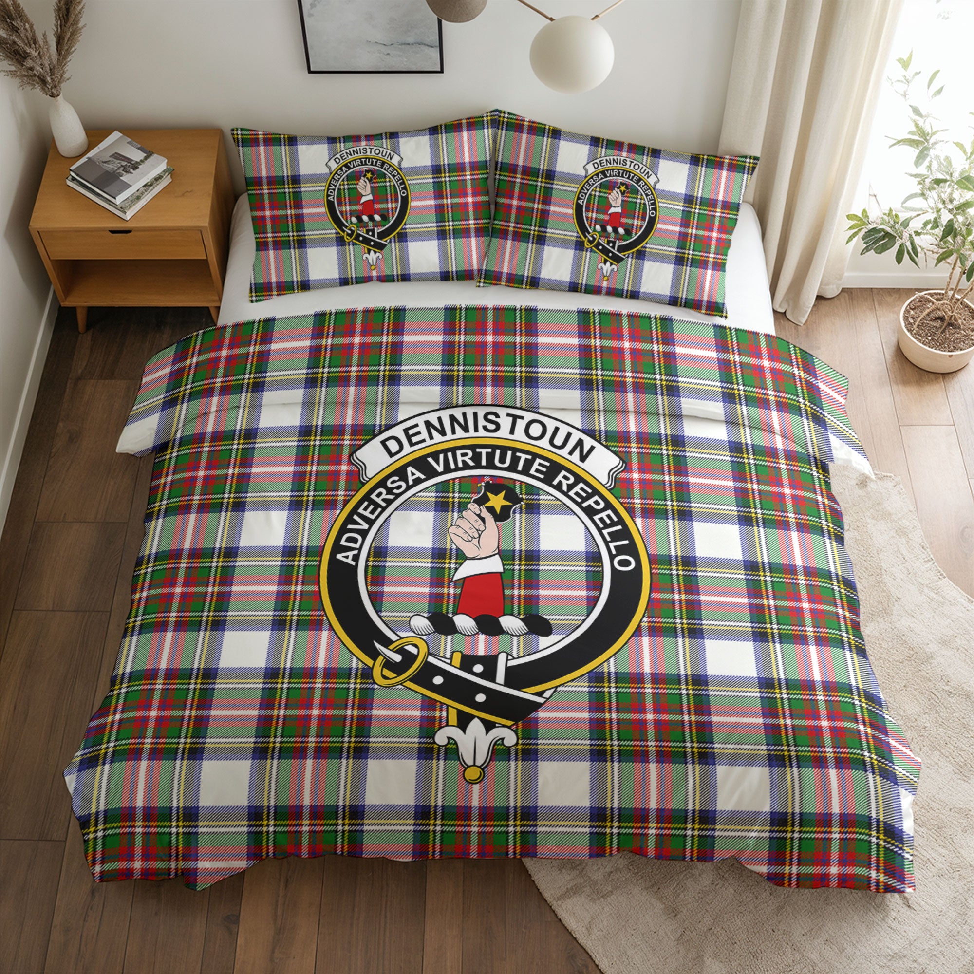 Dennistoun Tartan Crest Bedding Set