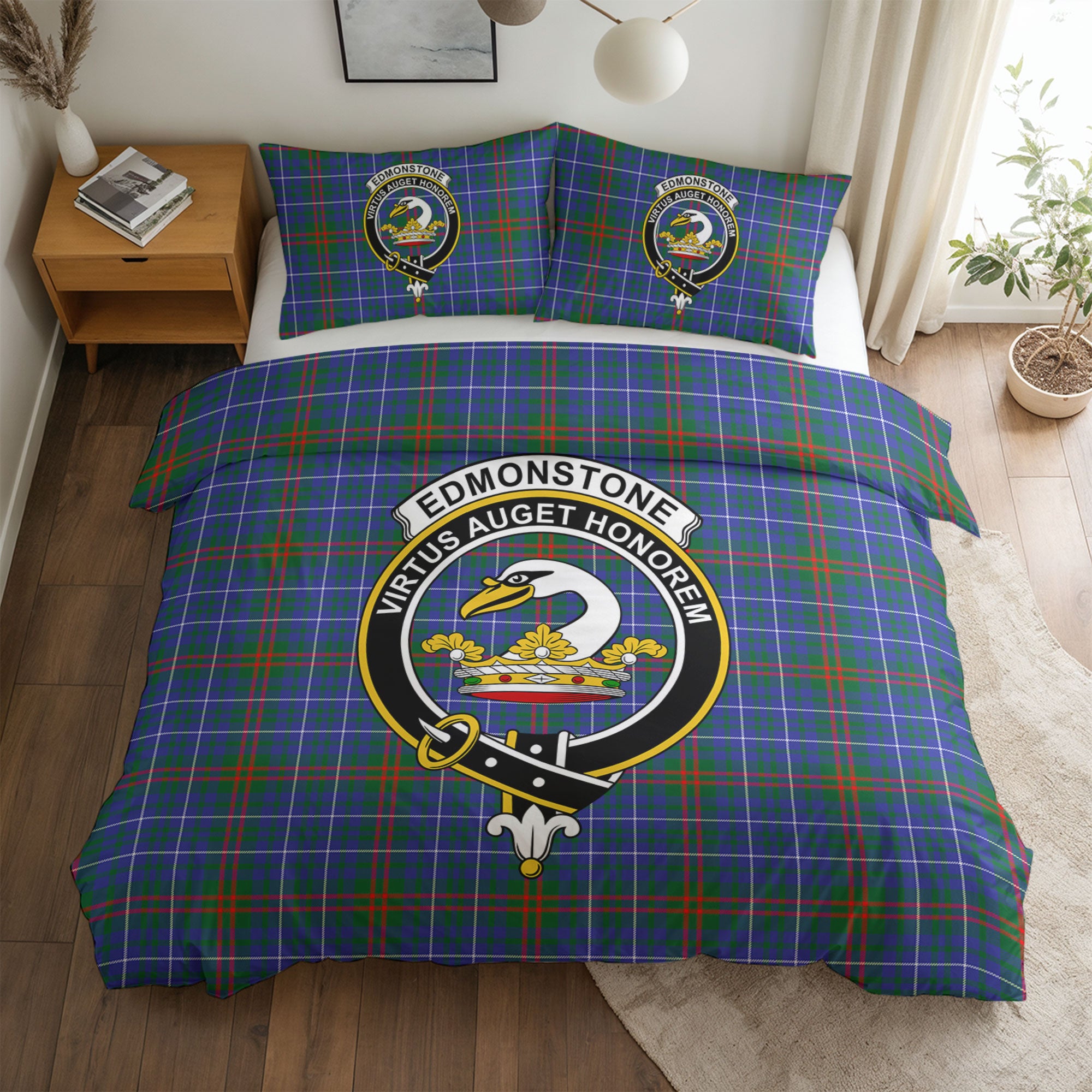 Edmonstone Tartan Crest Bedding Set