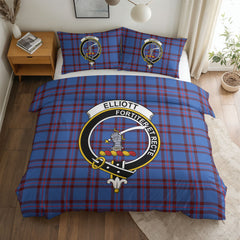 Elliott Modern Tartan Crest Bedding Set