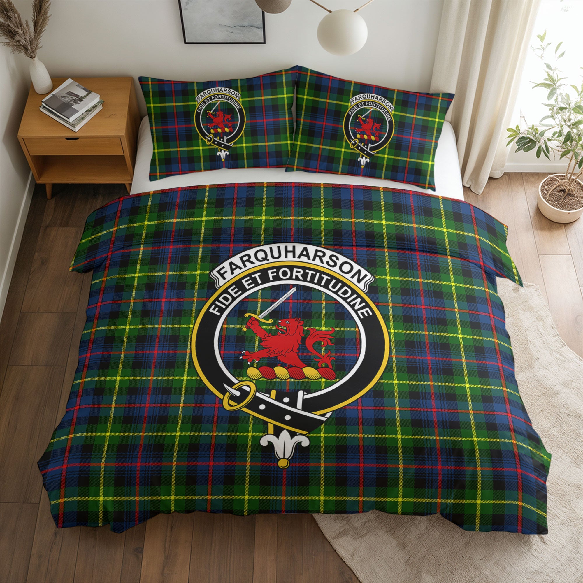 Farquharson Modern Tartan Crest Bedding Set