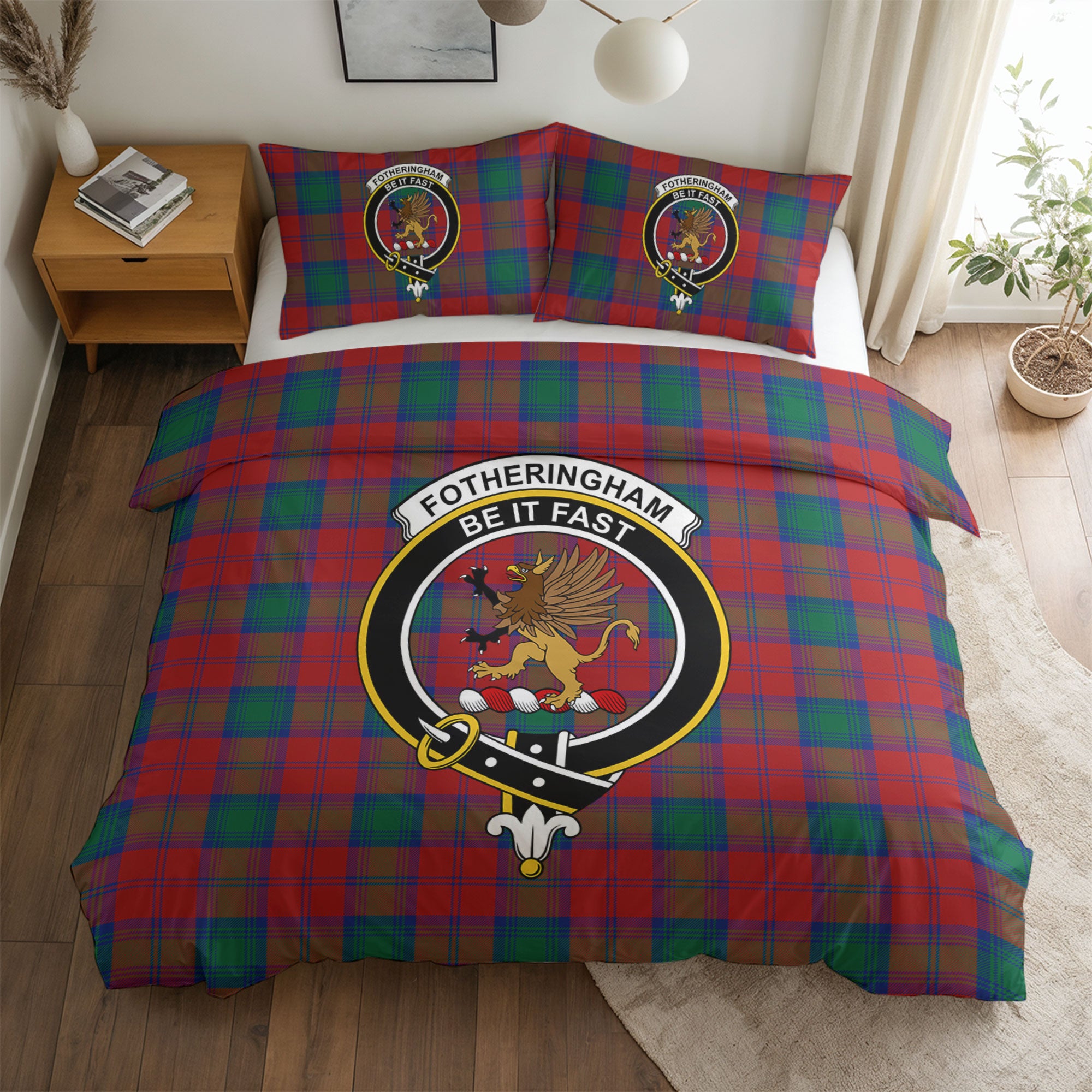 Fotheringham Tartan Crest Bedding Set