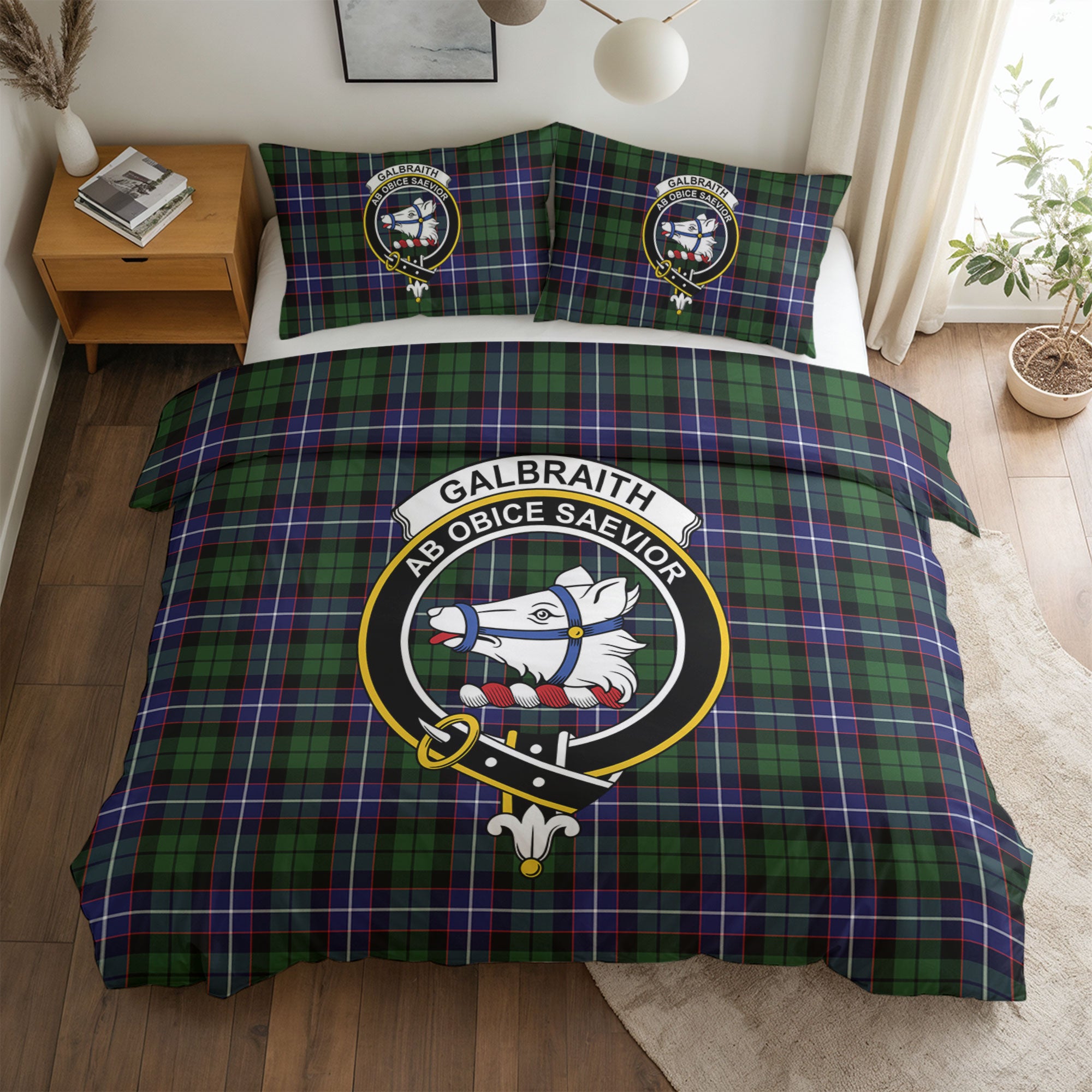 Galbraith Modern Tartan Crest Bedding Set