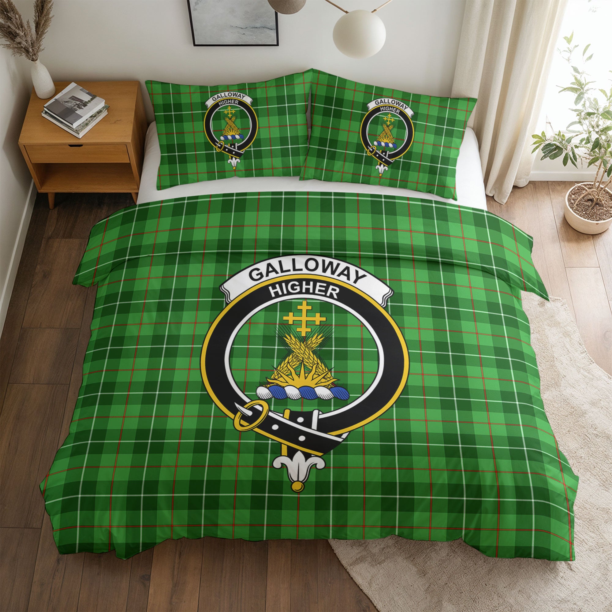 Galloway District Tartan Crest Bedding Set