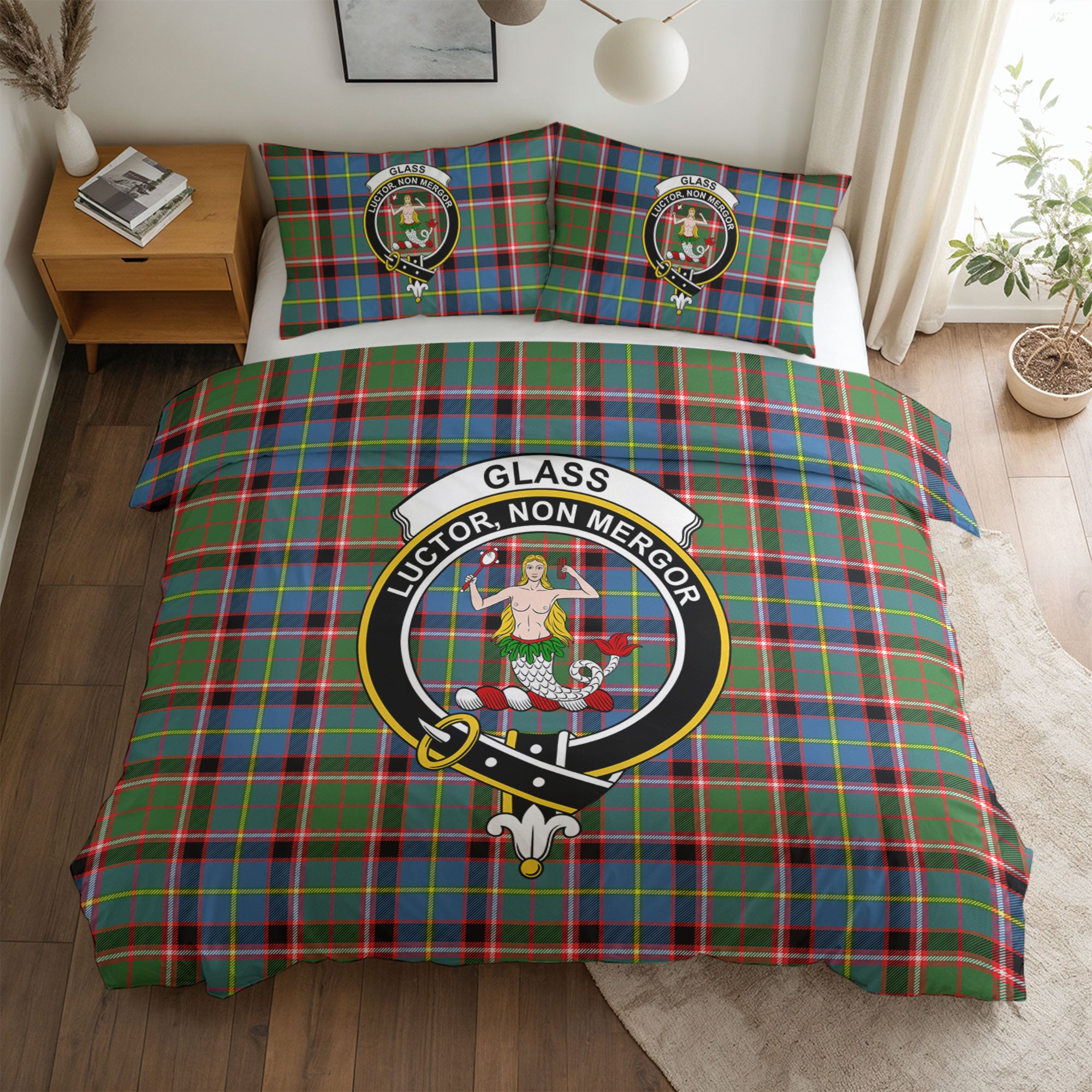 Glass Tartan Crest Bedding Set