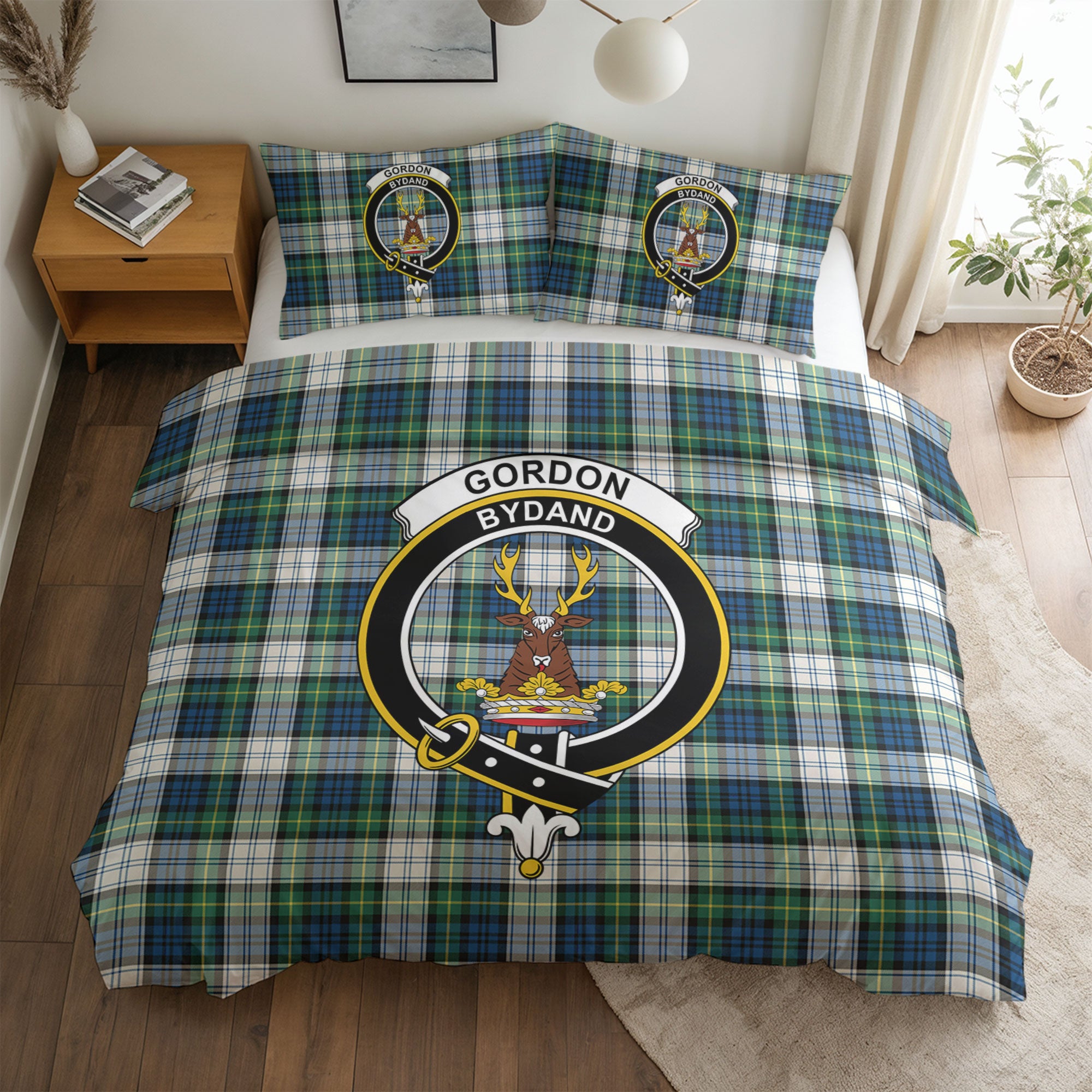Gordon Dress Ancient Tartan Crest Bedding Set
