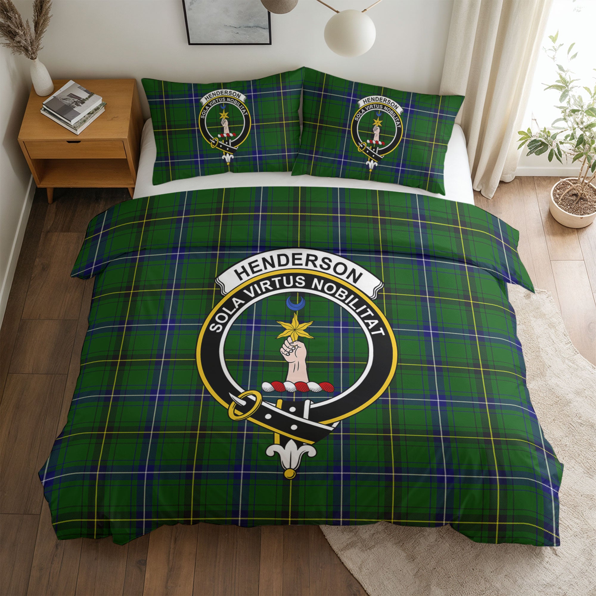 Henderson Modern Tartan Crest Bedding Set