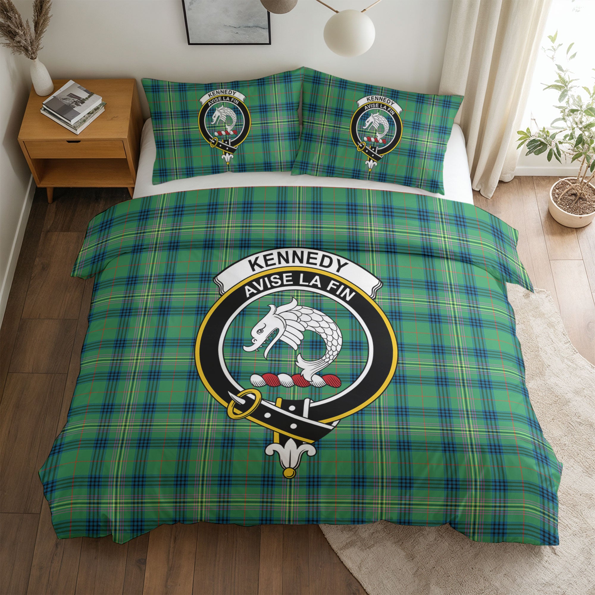 Kennedy Ancient Tartan Crest Bedding Set