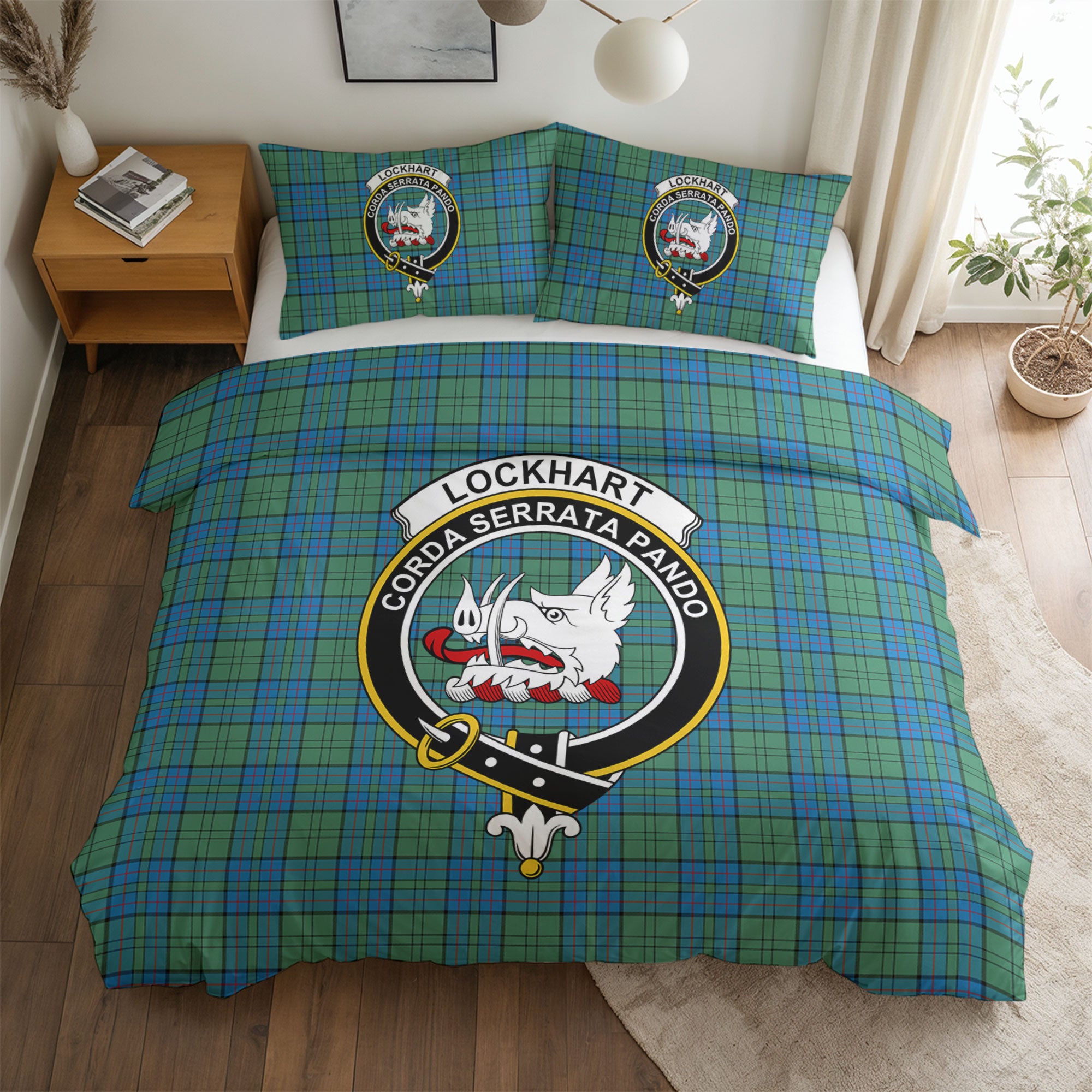 Lockhart Tartan Crest Bedding Set