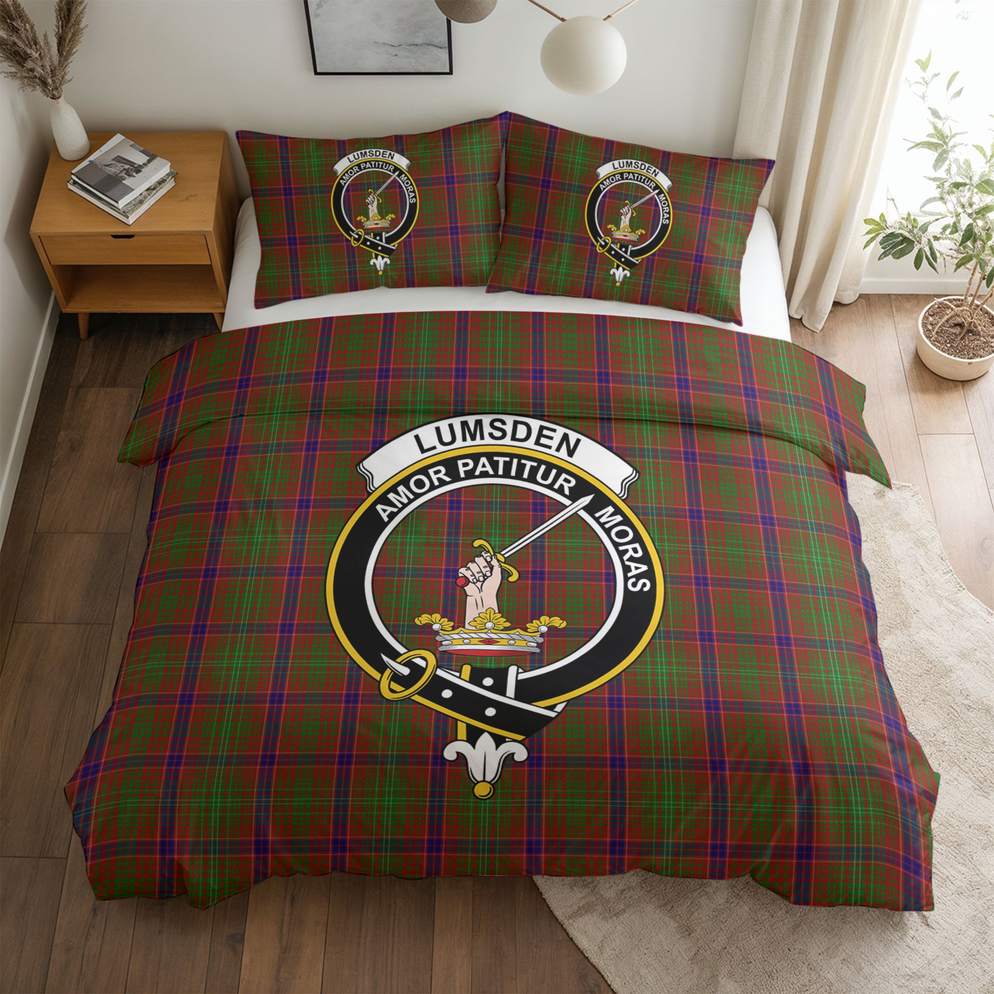 Lumsden Tartan Crest Bedding Set