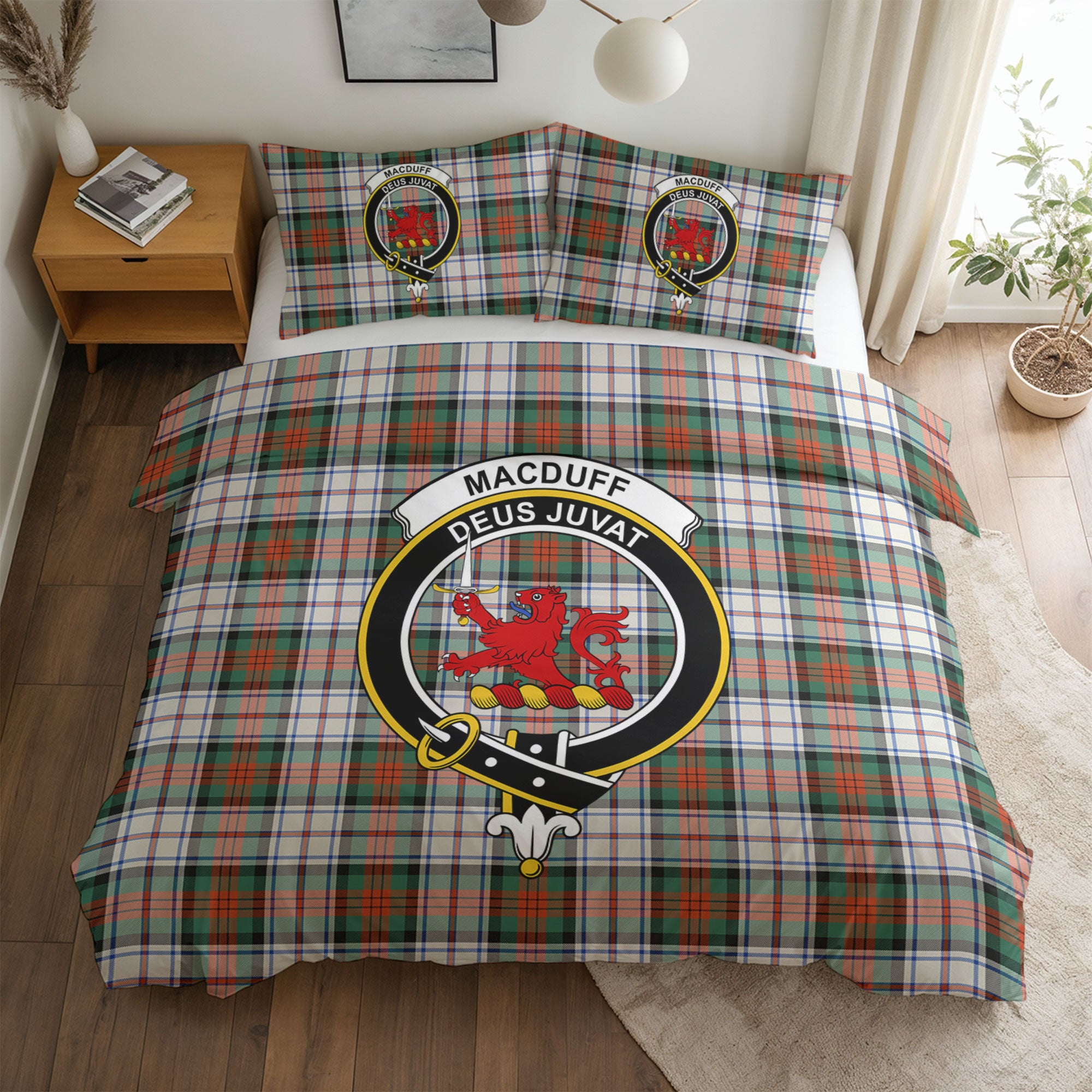 MacDuff Dress Ancient Tartan Crest Bedding Set