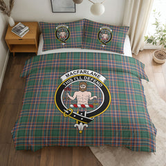 MacFarlane Hunting Ancient Tartan Crest Bedding Set