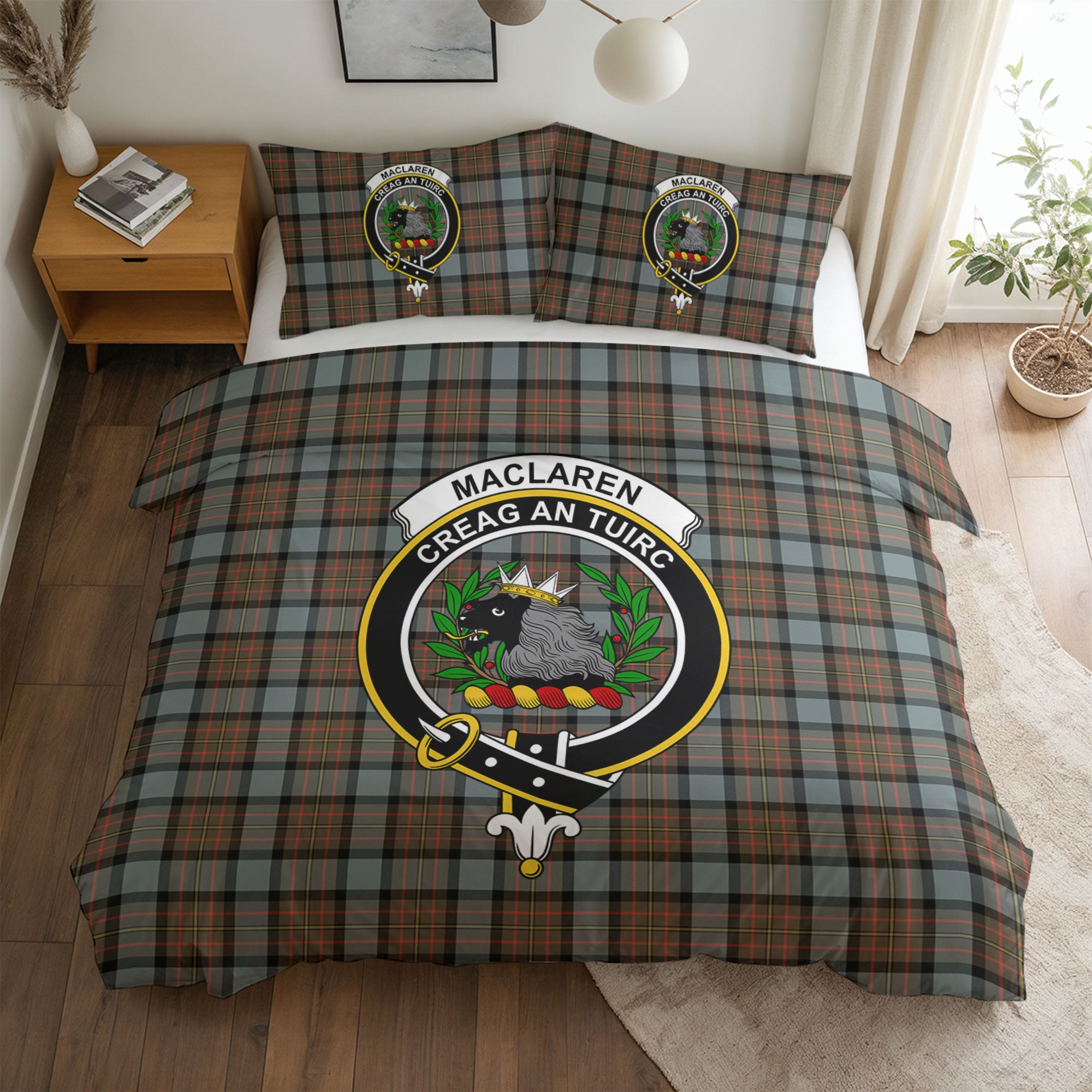 MacLaren Weathered Tartan Crest Bedding Set