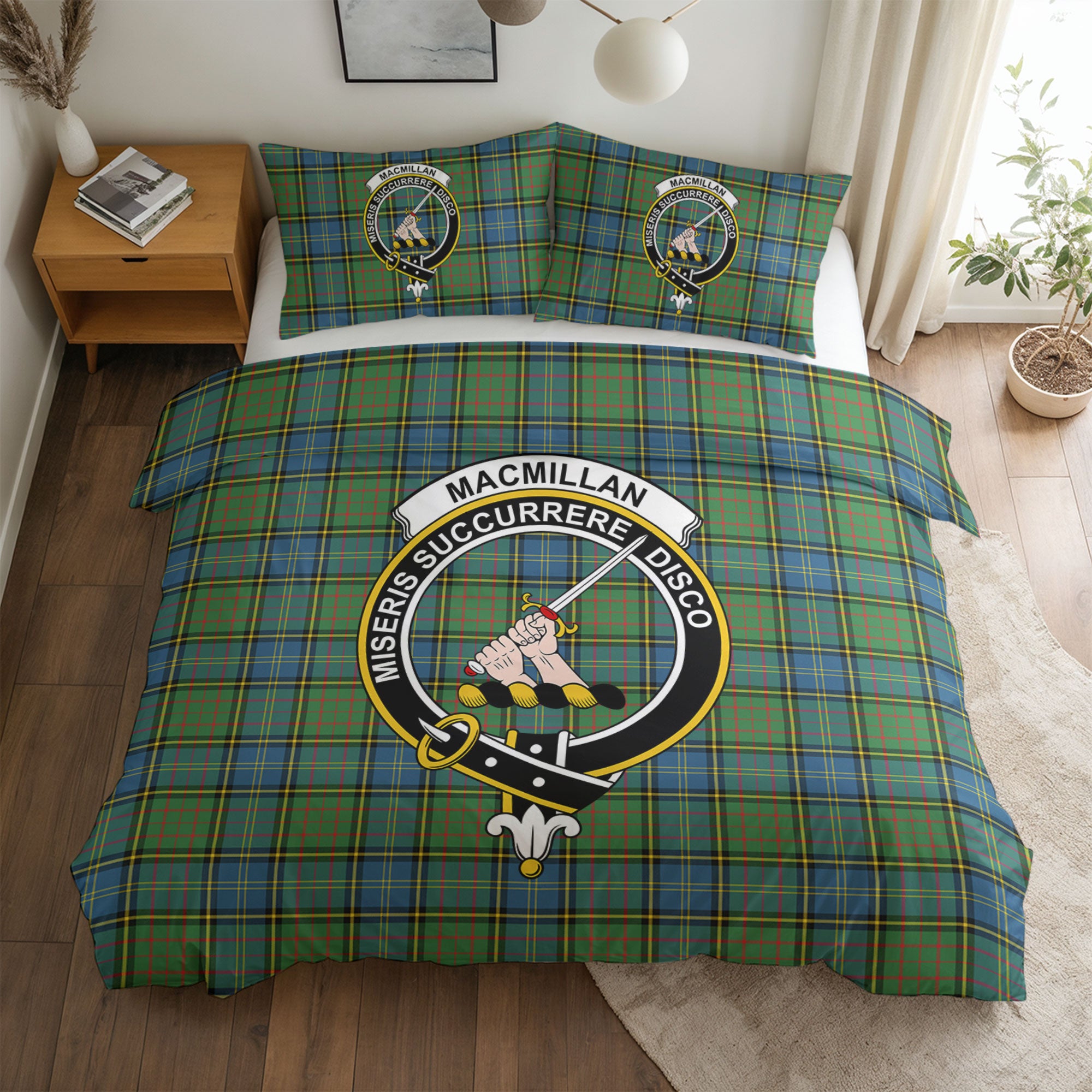 MacMillan Hunting Ancient Tartan Crest Bedding Set