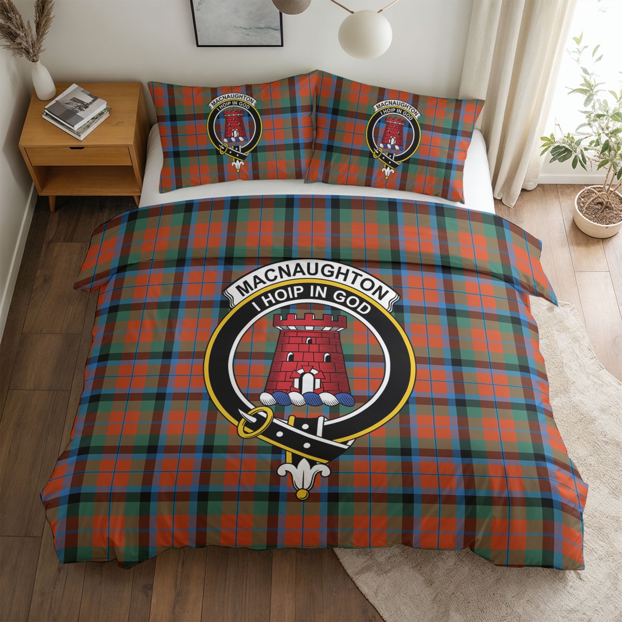 MacNaughton Ancient Tartan Crest Bedding Set