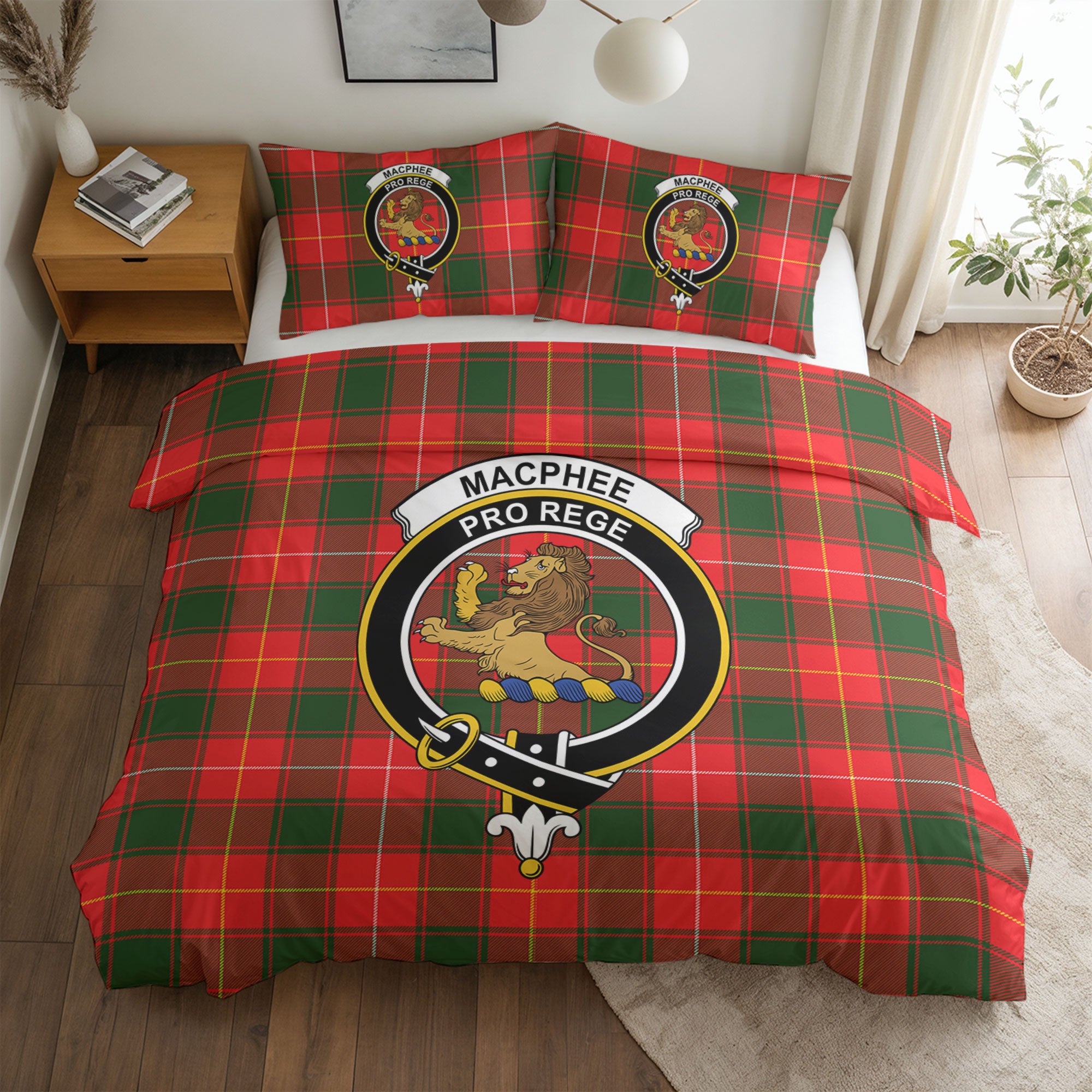 MacPhee Modern Tartan Crest Bedding Set