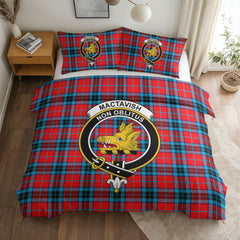 MacTavish Modern Tartan Crest Bedding Set