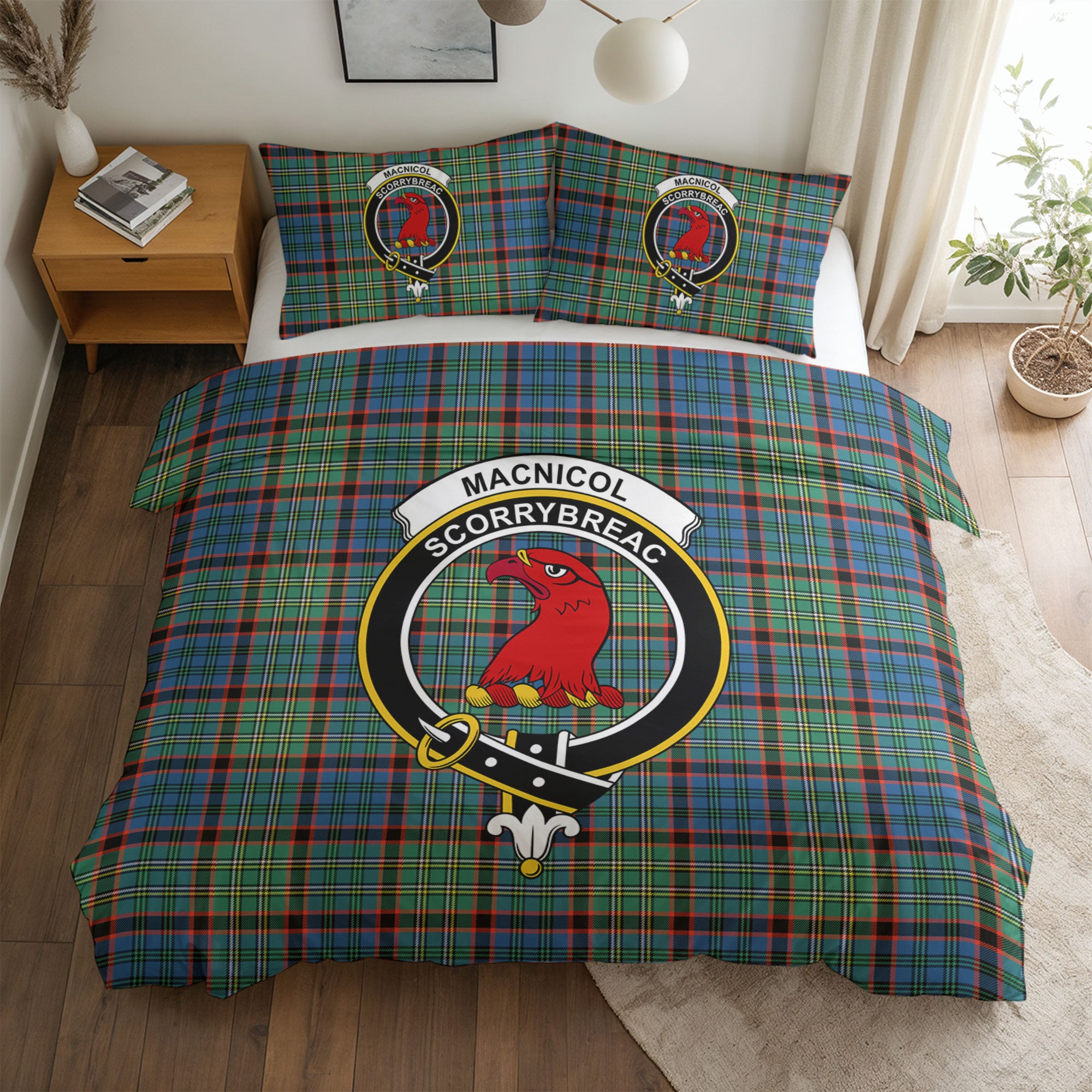 MacNicol Hunting Ancient Tartan Crest Bedding Set