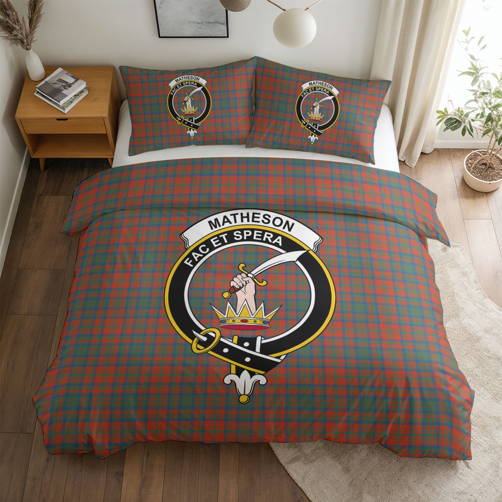 Matheson Ancient Tartan Crest Bedding Set