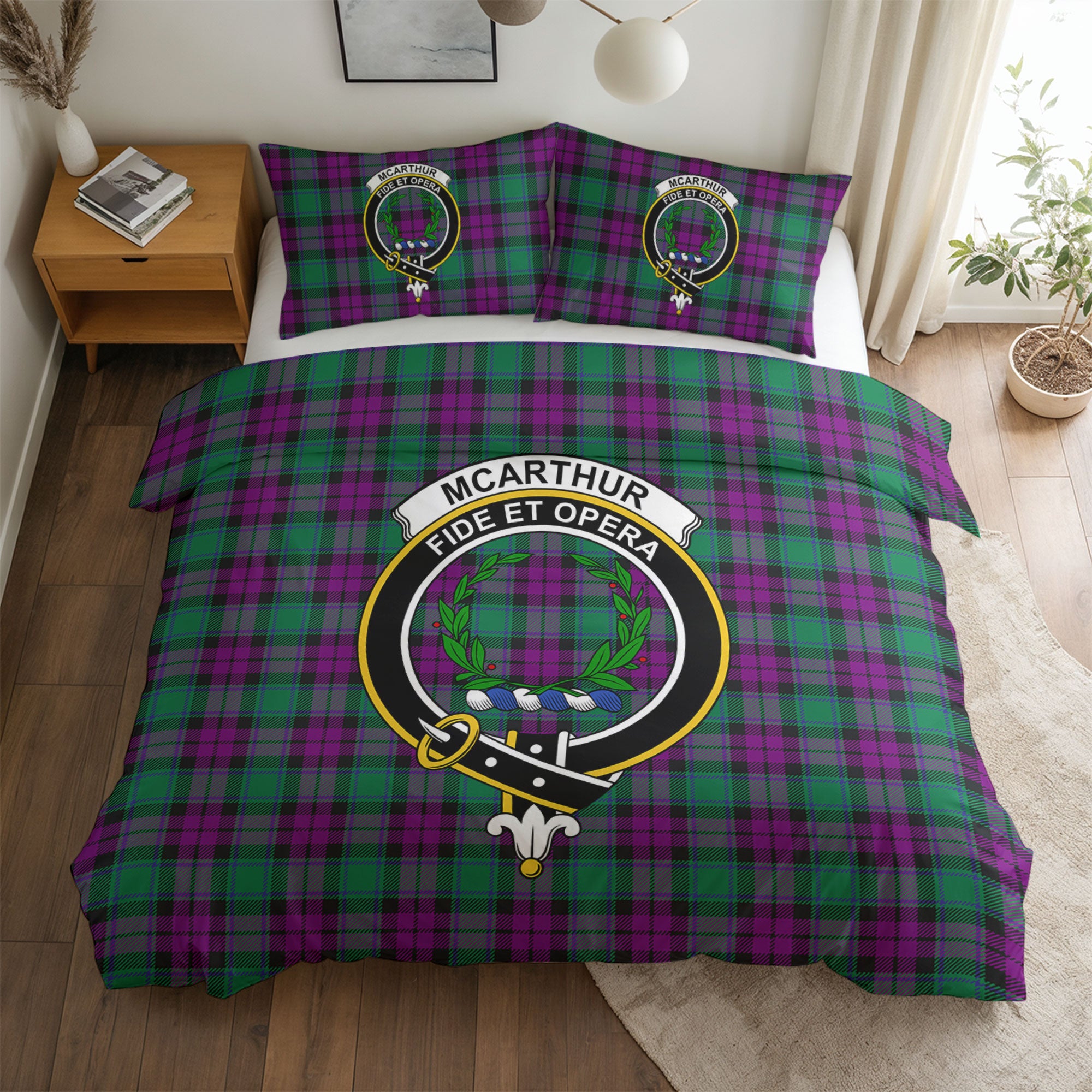 McArthur - Milton Tartan Crest Bedding Set