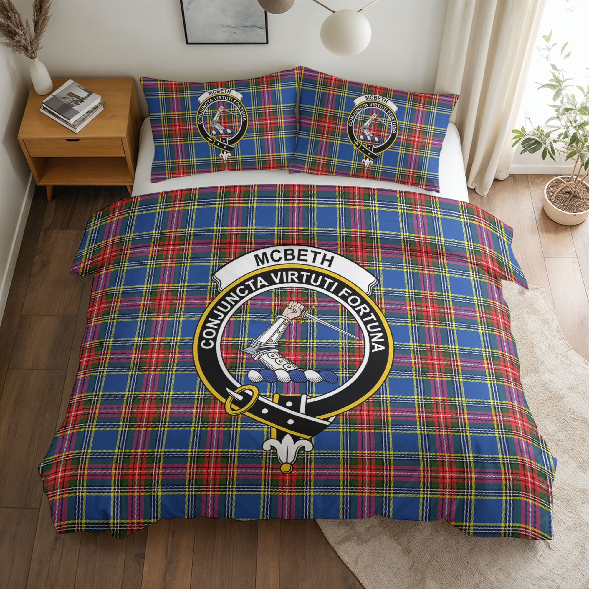 McBeth Modern Tartan Crest Bedding Set