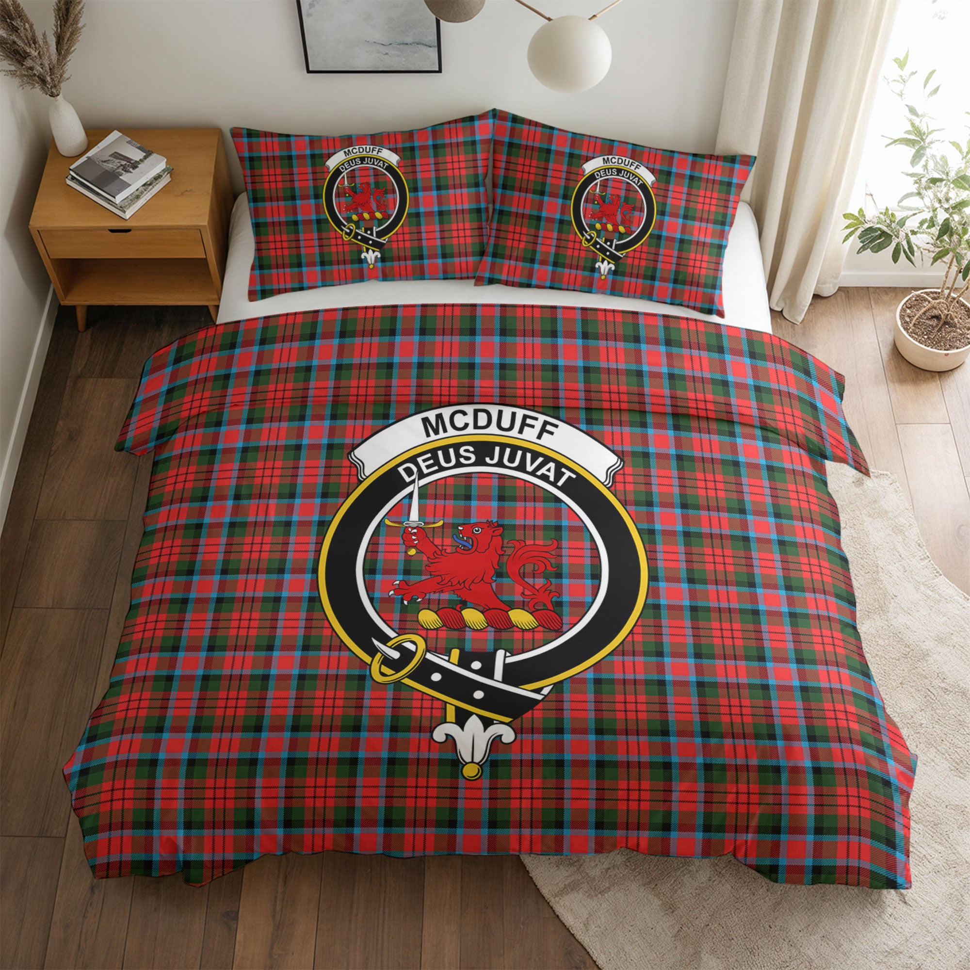 McDuff Modern Tartan Crest Bedding Set